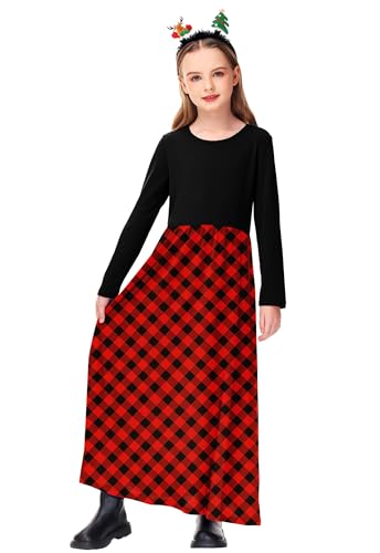 Image of Deerose Girls Maxi Dress Short Sleeve Casual Long Dresses with Pockets 5-14 Years