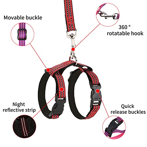 Lusaya Cat Leash, Kitten Adjustable Strap, Simple And Practical Design Is More Suitable For Adult Cats And Kittens To Use In Spring And Summer, Pink, 4Ft #TOP2