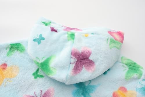 Image of Girls Fleece Robe Boys Hooded Bathrobe Soft Flannel Robe For Kids