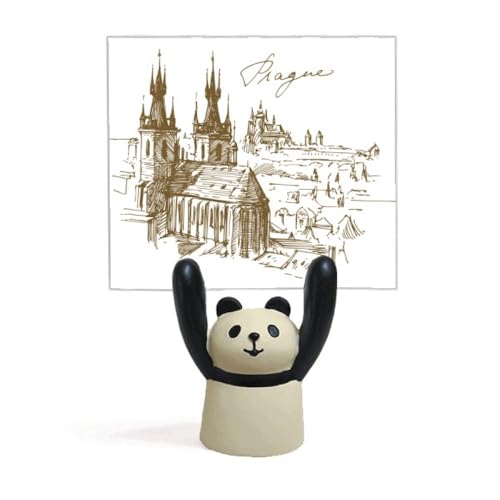 Memo holder Prague panda en résine pour décoration de bureau et souvenirs