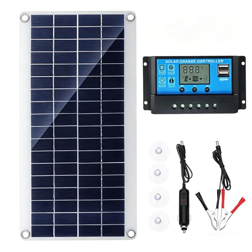 Panneaux solaires flexibles et kit complet avec contrôleur 60A pour l'autonomie en camping et bateau