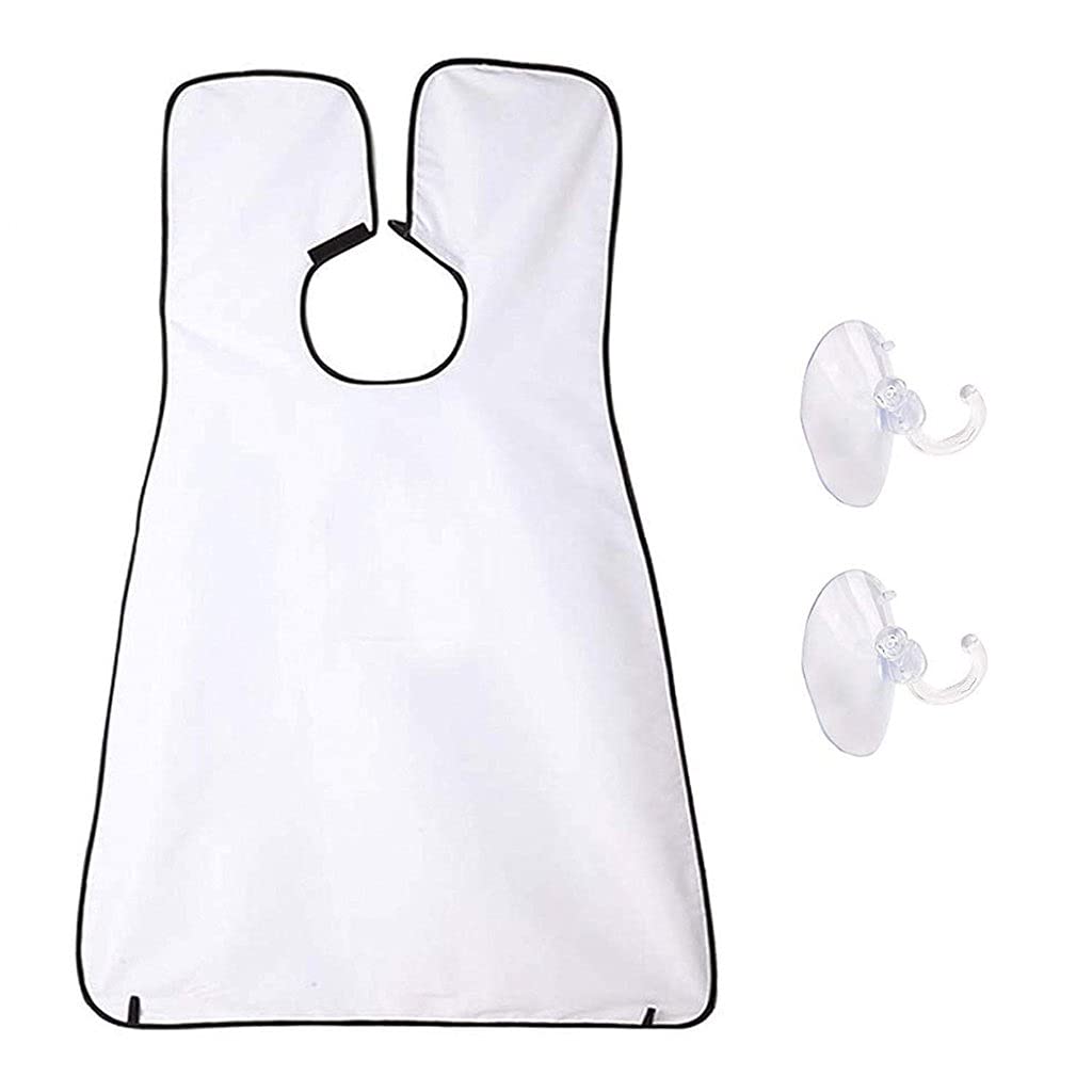 SAVE Beard Apron for Catching Beard Clippings while Trimming or Shaving | Waterproof | Beardo Grooming Bib (White) - Image 7 thumbnail