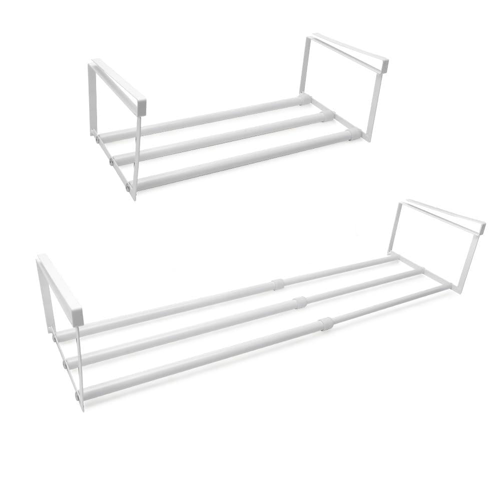 Wiszący regał na buty, organizer w szafie (biały, 40-70 cm)