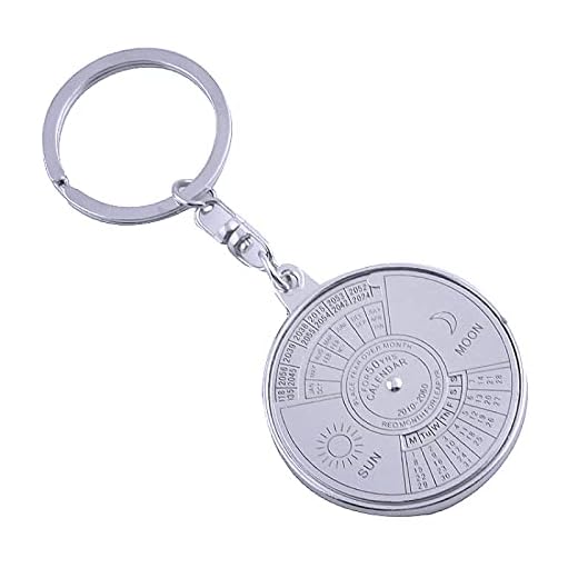 Keyring Nyckelring Metallnyckelring Kinesisk Evighetskalender Nyckelring Liten Present Hängsmycke Väska Tillbehör Engelska Bokstäver