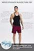 Men's Stringer Tank Top Bodybuilding Workout Gym Vest Sleeveless Shirt Y-Back Dry Fit Training Muscule Cut T-Shirt Black 01 2XL #5