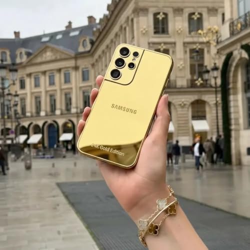 Image of MILLION CASES Iconic Legacy Gold Finish Case for Samsung Galaxy S24 Ultra, Galaxy S24 Ultra Back Cover Case(2024) - PC