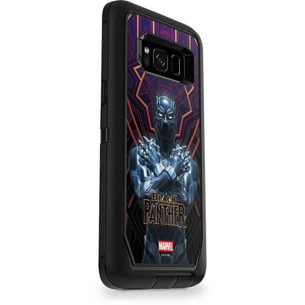 Skinit Decal Phone Skin Compatible with OtterBox Defender Galaxy S8 Plus - Officially Licensed Marvel Black Panther Wakanda Salute Design