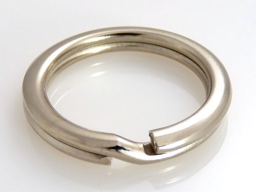 van den Heuvel | Stahl Schlüsselring 30mm Durchmesser | normaler Schlüsselanhängerring gehärtet/vernickelt | langlebiger Schlüsselanhänger zur Schlüsselorganisation | Made in Germany Cover