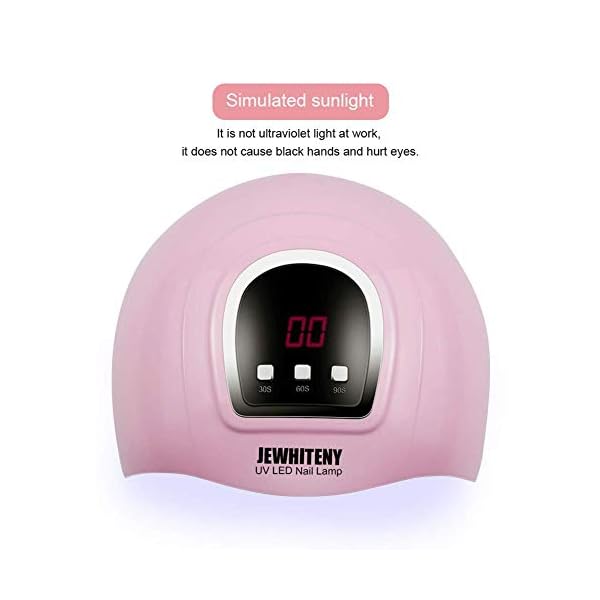 UV LED Nail Lamp 54W, Professional Nail Dryer Gel Polish Light, UV Light with 3 Timer Setting, Curing Gel LED Dryer, Art Tools with Automatic Sensor, LCD Display
