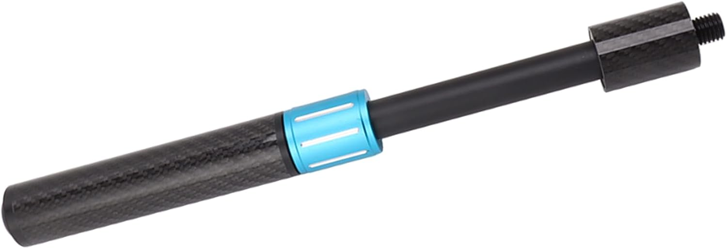 Carbon Fiber Pool Cue Extension - Lightweight Durable Design, Adjustable Length for Key Shots, Portable & Tight Grip, for PERI Billiard Players, 9.3in to 13.2in