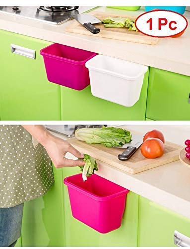Flipco The Cabinet Basket Wastebaskets, Multifuctional Hanging Trash Can Waste Bins Garbage Containers for Cabinet/Car/Bedroom/Bathroom, Plastic