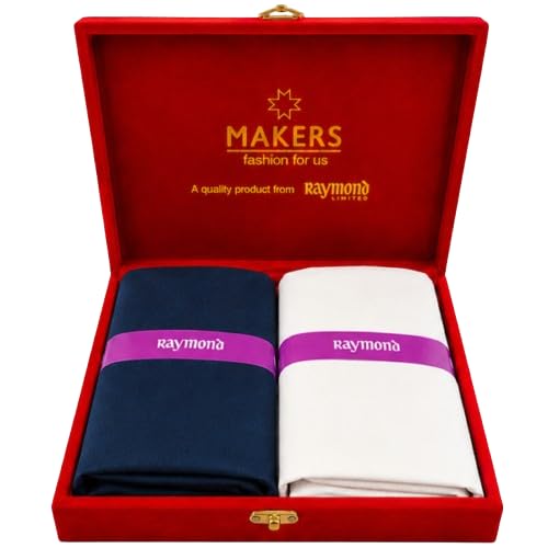 Makers by Raymond Premium Unstitched Fabric Combo for Men | Shirt & Trouser Dress Material Set | Tailoring Collection with Luxury Gift Box-image-49