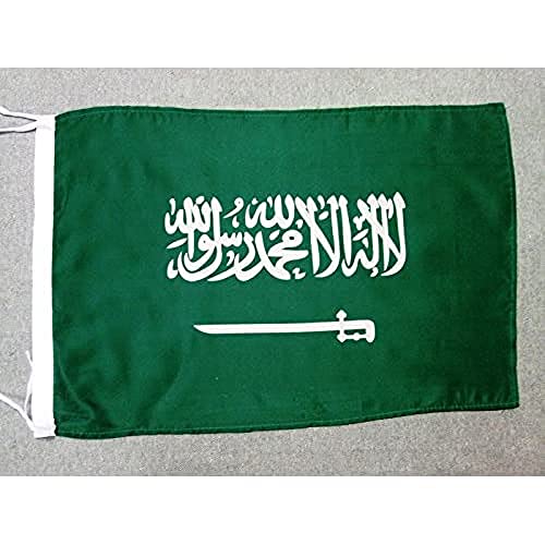 AZ FLAG Bandera de Arabia Saudita 45x30cm - BANDERINA SAUDÍ 30 x 45 cm cordeles Poliester Ligero