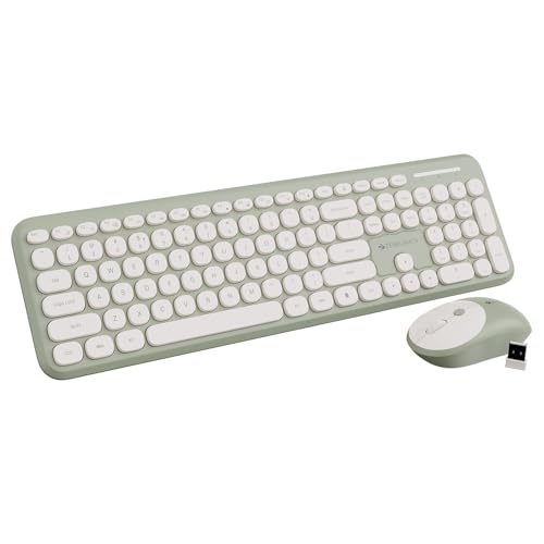 Image of ZEBRONICS Companion 302 2.4GHZ Wireless Keyboard & Mouse Combo with UV Printed Keys,13 Multimedia Keys,800 /1400 /1600 DPI,High Precision,Advanced Optical Sensor Technology(Green)