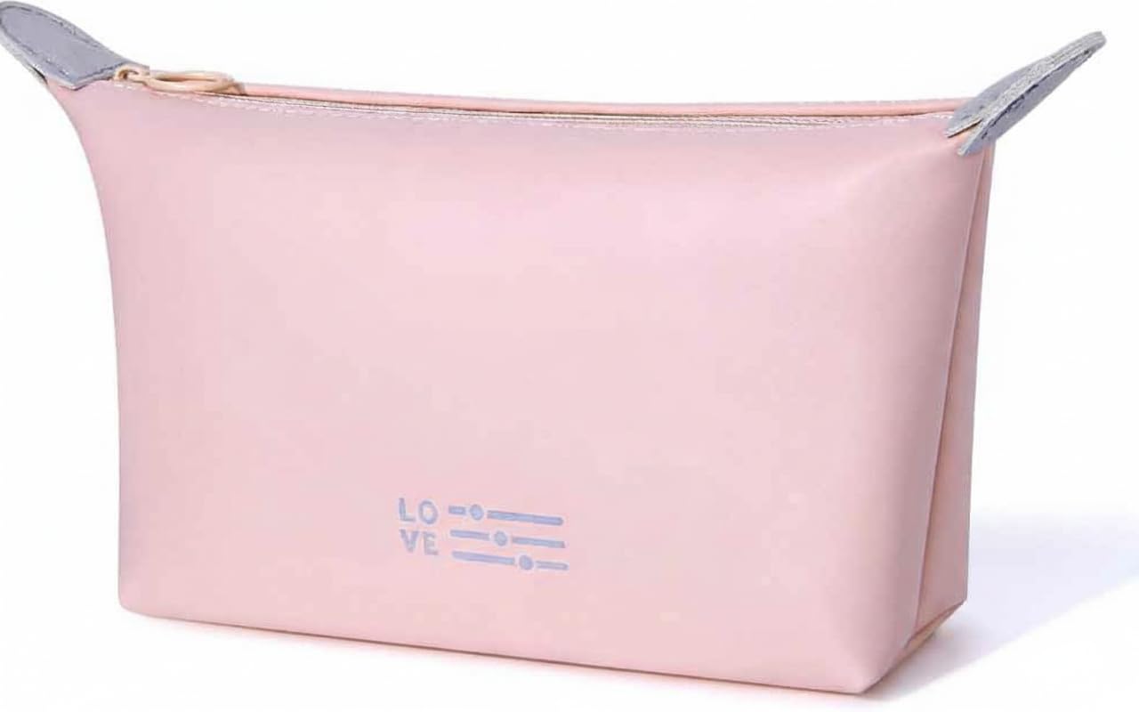 mall Pouch Toiletry Bag for Women Waterproof Makeup Pouch for Purse Travel Portable Zip Pouch Aesthetic Bag (Pink)-image-15
