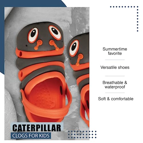 Image of NORTY Toddler Clogs - Fun Baby Clogs With Comfortable Back Strap - Caterpillar Shoes for Kids - Playful Bug Shoes