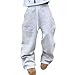 FQZWONG Men's Baggy Sweatpants Y2K Drawstring Elastic Waist Striped Pants Straight Mid Length Trousers Yoga Jogging Pant（Gray,XX-Large