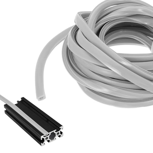 Couverture plate en aluminium extrudé en U 10mm pour profilé 4545 5050 gris de 10m