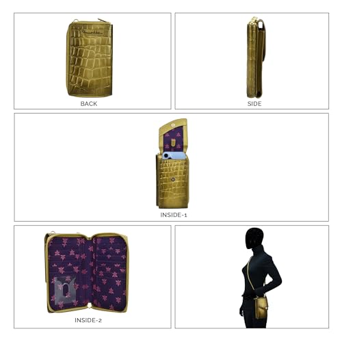 Anuschka Women's Original Hand-Painted Genuine Vegetable Tanned Leather RFID Blocking Crossbody Phone Wallet4