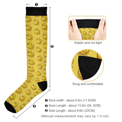 Image of Pigsaly Red White Polka Dot Womens Compression Socks Athletic Tube Sock Knee High Socks Outdoor Sport Socks