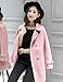 Ylingjun Womens Double Breasted Wool Jackets Casual Classic Fit Pea Coat Outwear (Pink, XS)