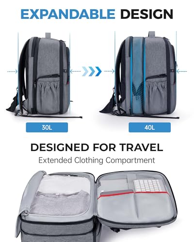 Mochila impermeable para cámara DSLR gris grande miniatura 2