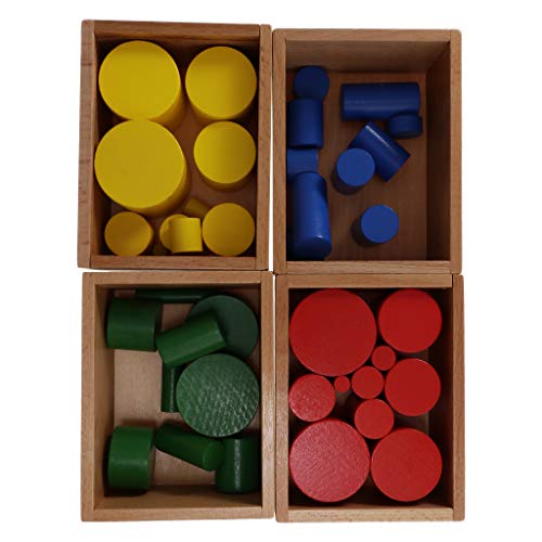Jouets Cylindre Manipulation Sensorielle 4 pièces pour l'éveil mathématique