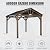 Aoodor 12 x 14 ft. Wood Gazebo,Outdoor Upgrade Cedar Wooden Frame Gazebo with Single Galvanized Steel Roof, for Patio Backyard Deck and Lawns - Light Grey