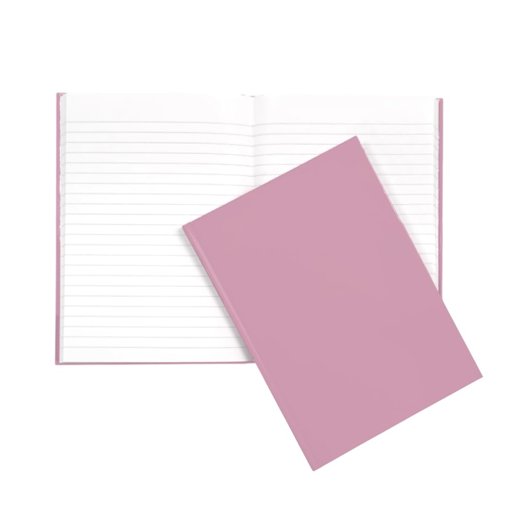 Janrax A5 160 Pages 8mm Ruled Pink Casebound Notebook