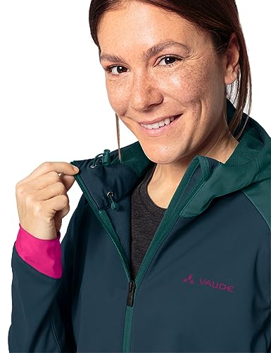 VAUDE Softshell Fahrradjacke Damen Qimsa – Wasserdichte & atmungsaktive Softshelljacke Damen, reflektierende Details… – Ansicht 3