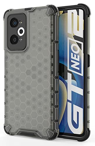 Image of Glasgow Back Case Cover Compatible with Realme GT 2 / GT Neo2 5G (Stylish Design) - Black