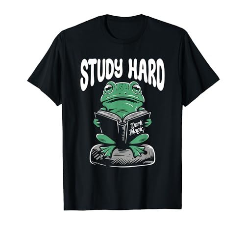 Frog lee un libro - Funny Study Hard Bookworm Lover Camiseta