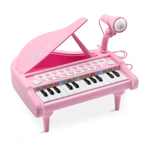 Keyboard für Kinder ab 1 2 3 - Kinderklavier ab 1 2 3 Jahre - Piano Keyboard mit Mikrofon - Musikinstrumente für Kinder ab 1 2 Jahre - AmyBenton