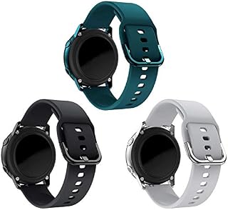 kitway 6 Pack Straps Compatible with Samsung Galaxy Watch Active 2 40mm/44mm Bands, 20mm Sport Double Hole Buckle Wristband for Galaxy Watch 4/Watch 4 Classic/Watch3 41mm/Watch 42mm