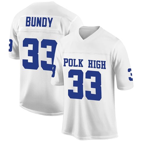 Tocament 33 AL Bundy Jersey Polk High Football Jerseys White Sports Shirt Mens 90S Hip Hop Clothing Party S-XXXL(33-XX-Large)
