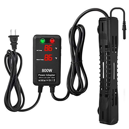 SZELAM 800W Aquarium Heater Submersible Fish Tank Heaters with Intelligent Temperature Probe and LED Display External Temperature Controller,for Fish Tank 120-158 Gallons SZELAM 800W Aquarium Heater Submersible Fish Tank Heaters with Intelligent Temperature Probe and LED Display External Temperature Controller,for Fish Tank 120-158 Gallons