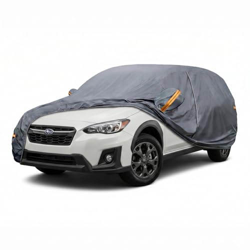 Image of Coverlex All-Weather Car Cover Custom Fit for Subaru Crosstreck 2013-2026 | Waterproof, Heavy Duty, Cotton Liner, Paint Protection, Rain Snow UV Proof, Driver Door Zipper, Windproof Straps, Storage Bag