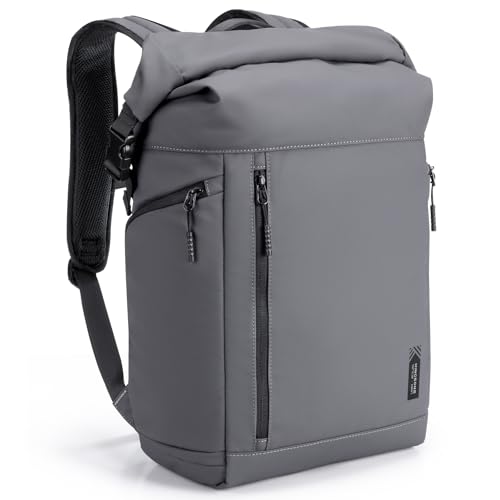 Kingsons Mochila para laptop, viajes de negocios, antirrobo, delgada, duradera, Gris, L, Mochila Simple Modern