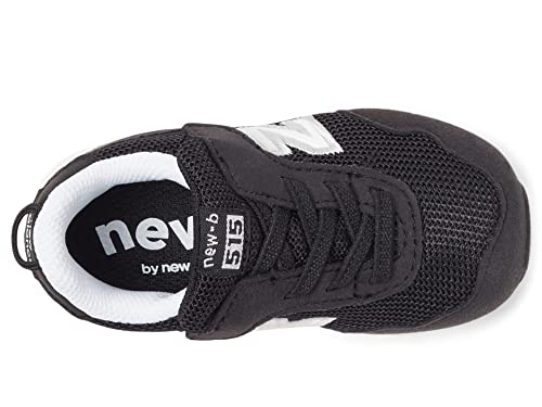 New Balance Kid's 515 V1 New-b Hook and Loop Sneaker, Black/White, 4 Wide Infant2
