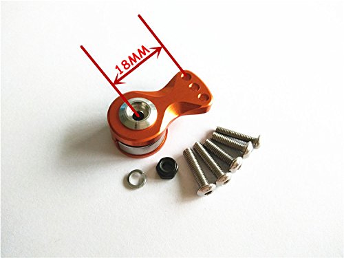 Aluminum Servo Saver 18Mm For Stock Plastic 25T Output Gear Ajustable Hi-Torque Servo Arm Black #TOP2