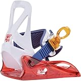 Burton Kids' Grom Disc Snowboard Bindings, Red/Multi, M