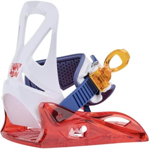 Burton Kids' Grom Disc Snowboard Bindings, Red/Multi, M