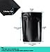 100 Pack Smell Proof Mylar Bags - 4 x 6 Inches Resealable Stand Up Ziplock Bags Food Storage Foil Pouch Matte Black