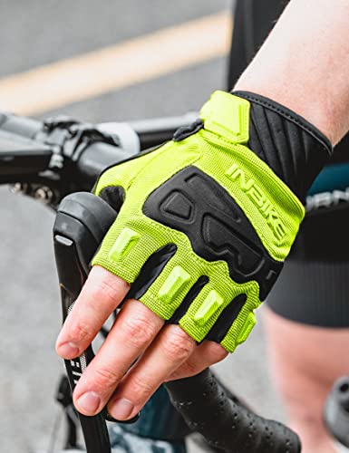 INBIKE Luvas de ciclismo sem dedos de proteção respirável para passeios de mountain bike em estrada