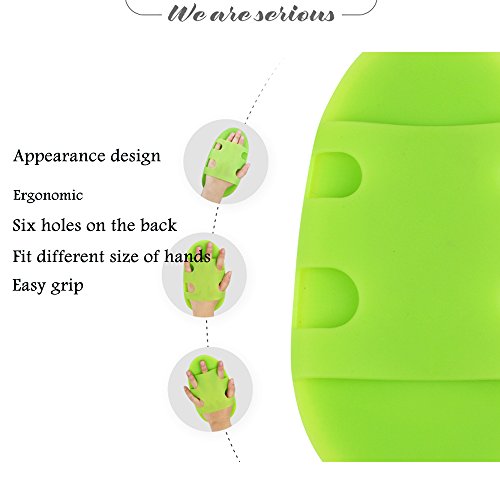 INNERNEED Soft Silicone Body Brush Body Wash Bath Shower Scrubber Exfoliating Glove Skin Care SPA Massage Tool, for Sensitive and All Kinds of Skin (Green) - Thumbnail 2