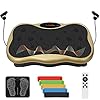 XUKOOM Vibration Plate Exercise Machine, Vibration Platform Fitness with Foot Mat/2 Loop Bands /5 Resistance Bands, 99…
