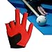 Kdjuope Professional Billiard Glove Cue Pool Gloves, Left Hand, Portable, Lightweight, Gym Cue Separate Finger Gloves Snooker Glove, Red