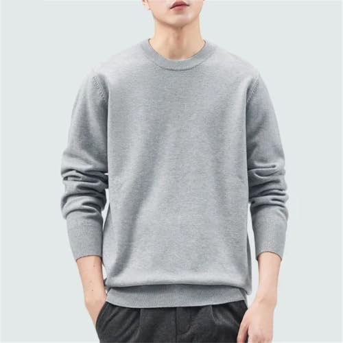 Men Self-Heating Wool Pullover Sweater Base Layer Soft Solid Color Round Neck Long Sleeve Knit Top4