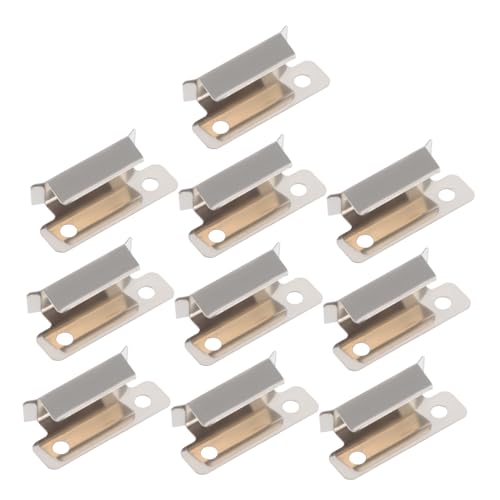 SOLUSTRE 10 Pcs Stainless Steel Fixation Clamps for 3d Printer Heated Bed, High Reliability Glass Bed Clips Suitable for