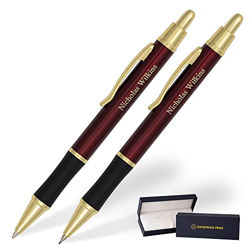 Dayspring Pens - Engraved Monroe Red Gift Pen And Pencil Set. Personalized Gift Pen Engravable With Your Name. Engraved And Shipped In One Business Day. #TOP28